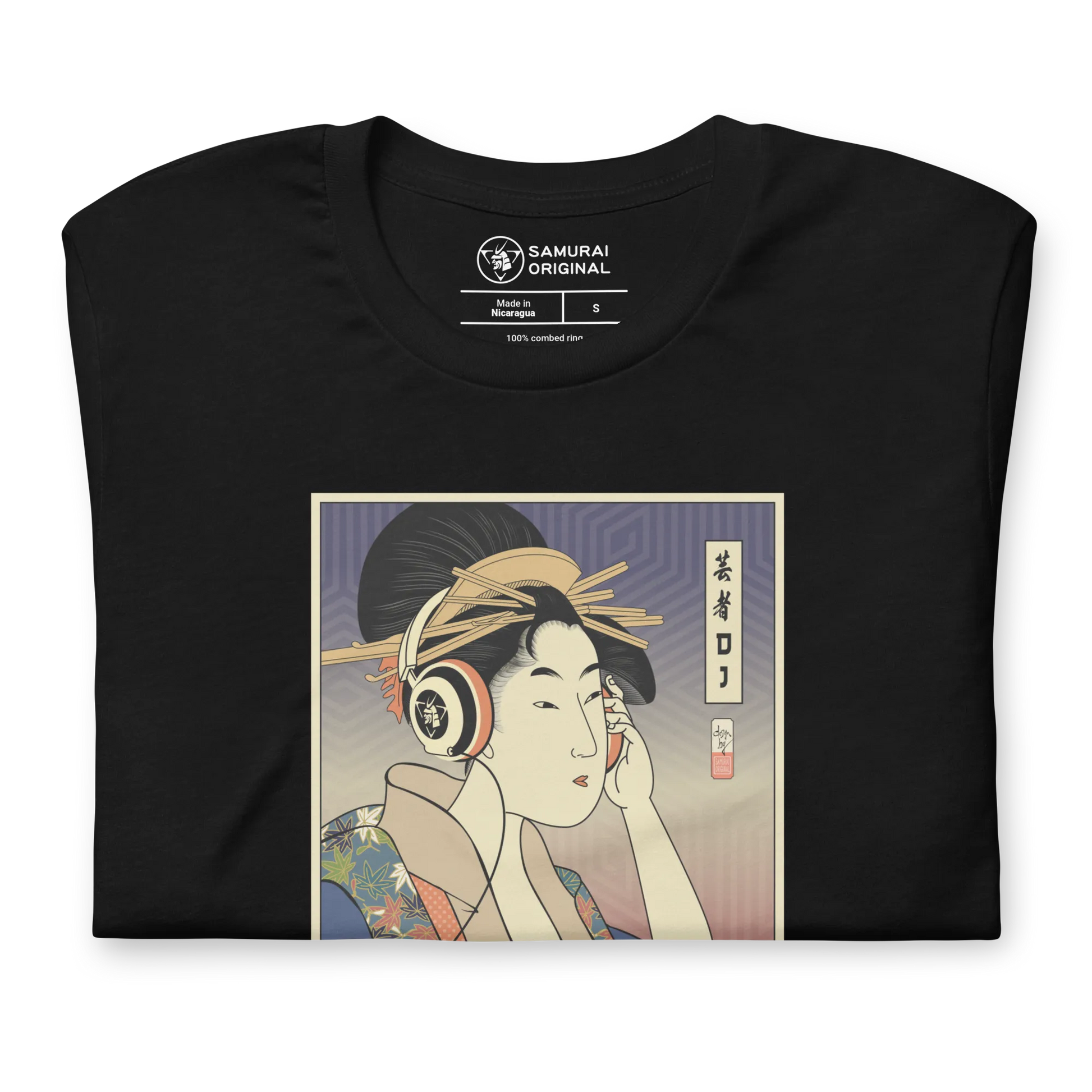 Geisha DJ Turntable Music Japanese Ukiyo-e Unisex T-Shirt -