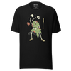 Halloween Samurai Skeleton Juggling Japanese Ukiyo-e Unisex T-shirt - Black / S