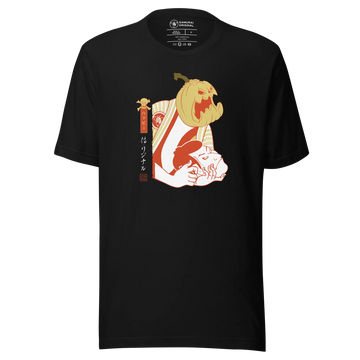 Halloween Pumpkin Japanese Ukiyo-e Unisex T-shirt - Black / S