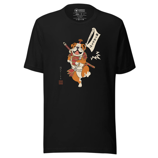 Samurai Bulldog Japanese Ukiyo-e Unisex t-shirt 2 - Samurai Original