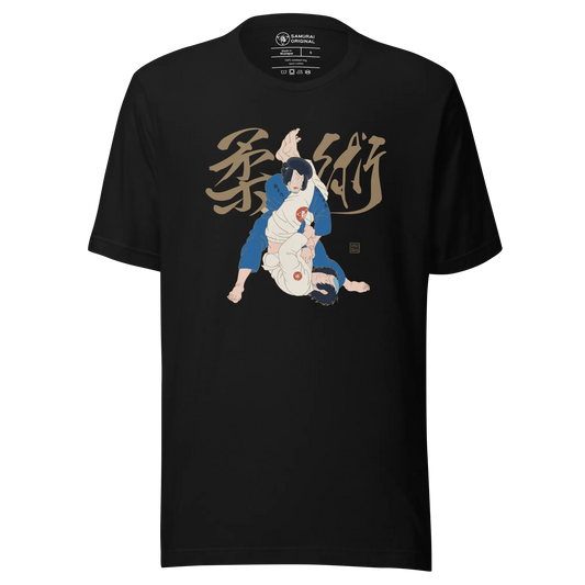 Jiu Jitsu Brazilian Martial Japanese Ukiyo-e Unisex T-shirt 4 - Black / S