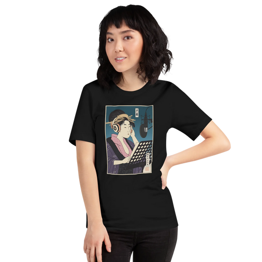 Geisha Voice Actor Japanese Ukiyo-e Unisex T-shirt -