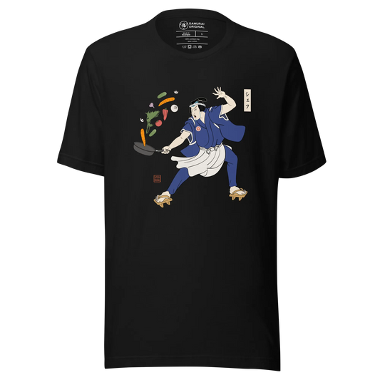 Samurai Chef Japanese Ukiyo-e Unisex T-shirt 4 - Samurai Original