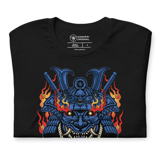 Samurai Mask with Fiery Eyes Ukiyo-e Unisex t-shirt