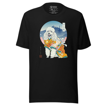 Poodle Dog Japanese Ukiyo-e Unisex T-shirt - Samurai Original