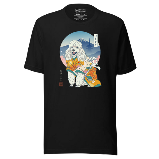 Poodle Dog Japanese Ukiyo-e Unisex T-shirt - Samurai Original