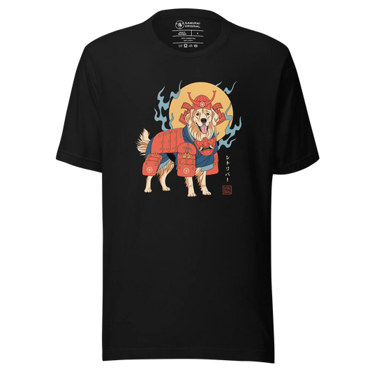 Golden Retriever Japanese Ukiyo-e Unisex t-shirt - Black / S