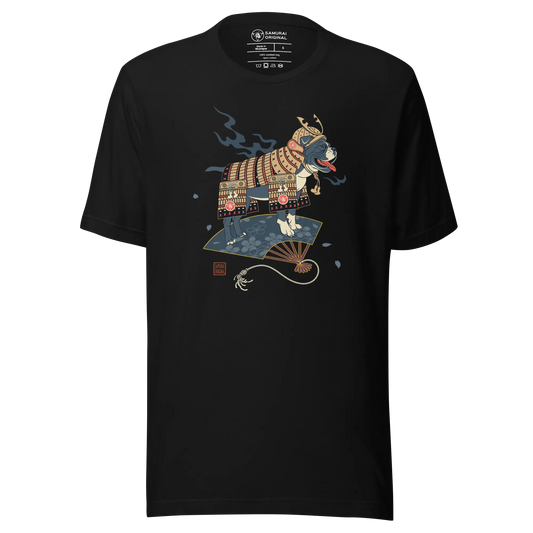 Samurai Bulldog Japanese Ukiyo-e Unisex T-shirt - Samurai Original