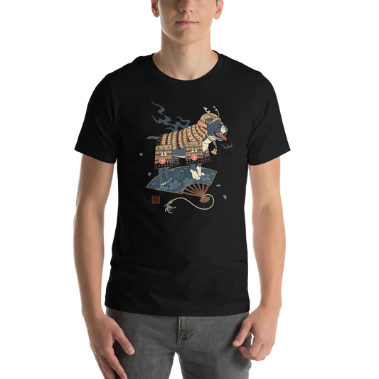 Samurai Bulldog Japanese Ukiyo-e Unisex T-shirt - Samurai Original