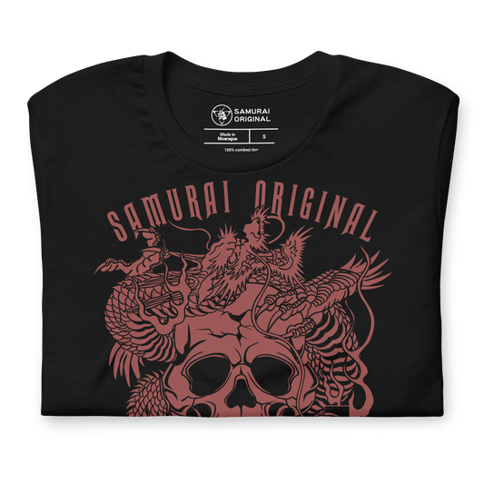 Dragon and Skull Japanese Ukiyo-e Unisex T-shirt -