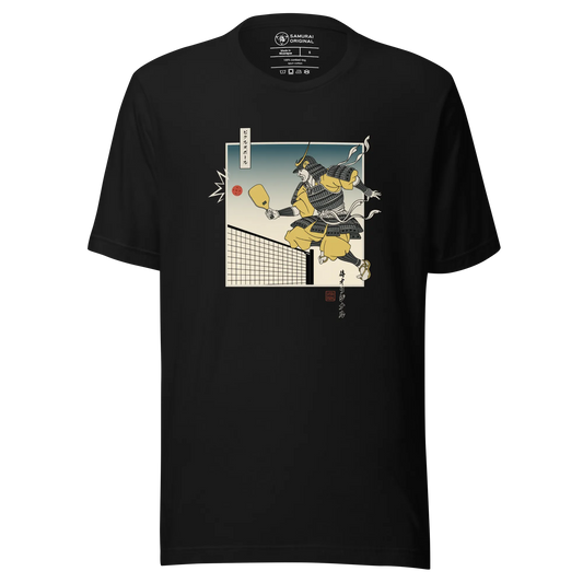 Samurai Pickleball Japanese Ukiyo-e Unisex T-shirt 3