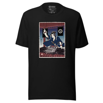 Samurai DJ Music Ukiyo-e Unisex T-shirt 7