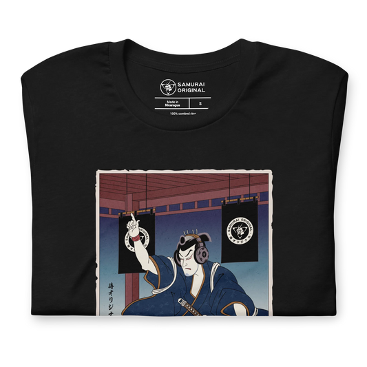 Samurai DJ Music Ukiyo-e Unisex T-shirt 7