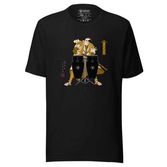 Samurai Playing the Conga Drums Ukiyo-e Unisex t-shirt