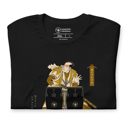 Samurai Playing the Conga Drums Ukiyo-e Unisex t-shirt