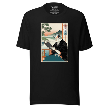 Samurai Reading Books Japanese Ukiyo-e Unisex t-shirt 2