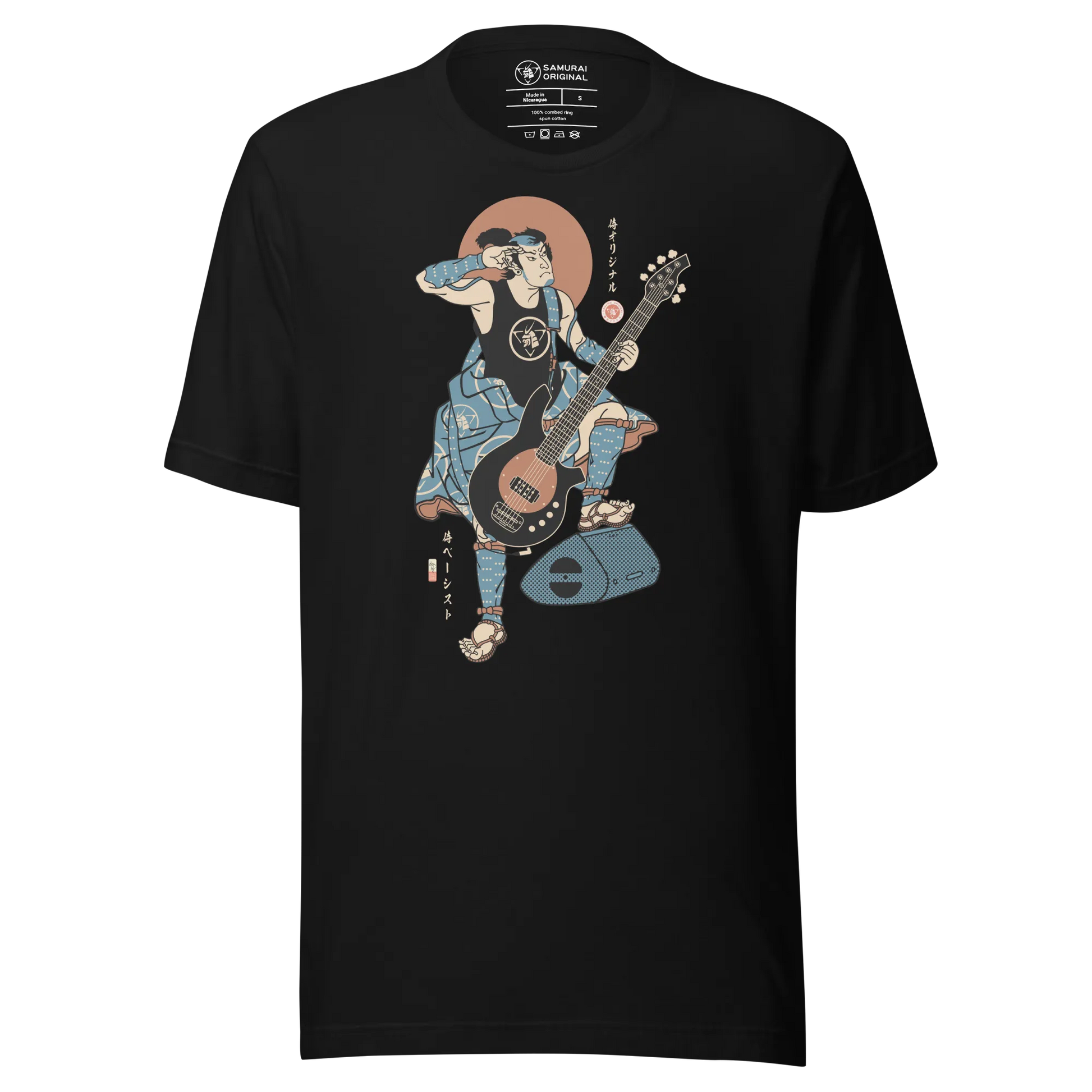 Samurai Bassist Player 6 Music Ukiyo-e Unisex T-Shirt - Samurai Original