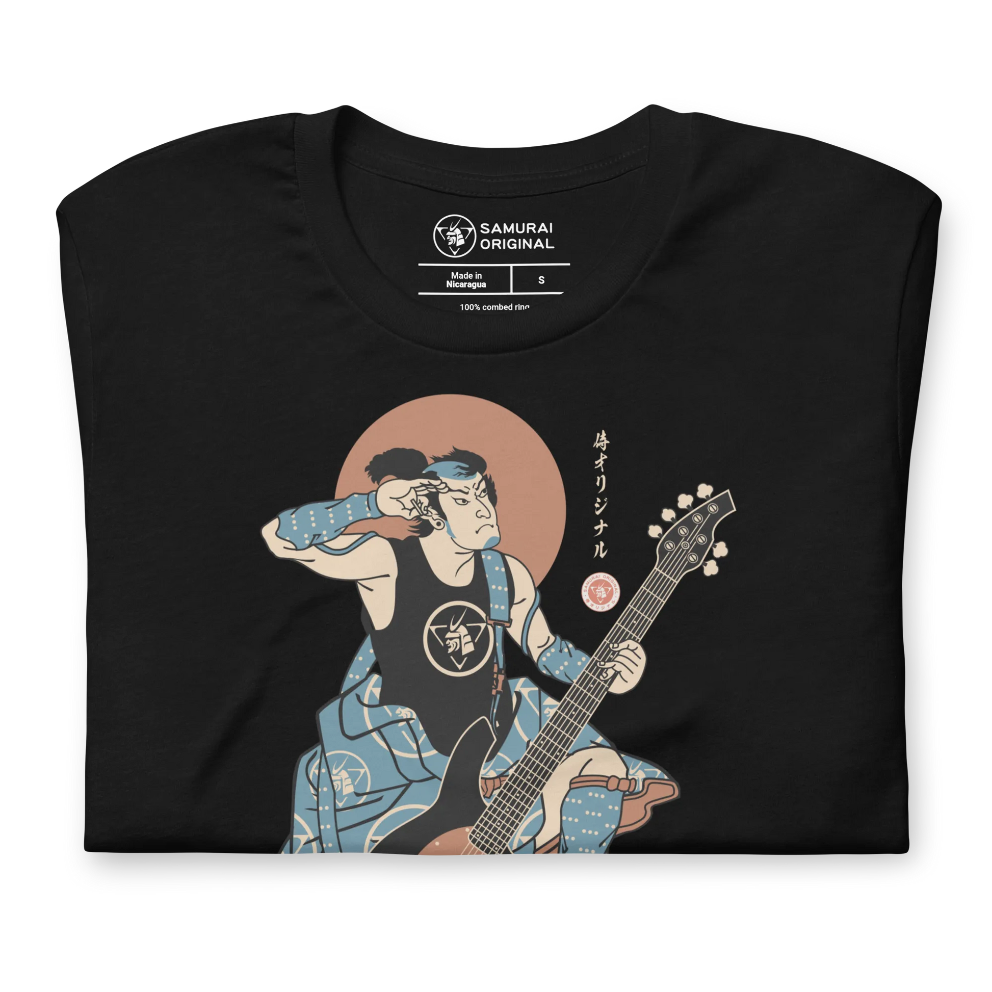 Samurai Bassist Player 6 Music Ukiyo-e Unisex T-Shirt - Samurai Original