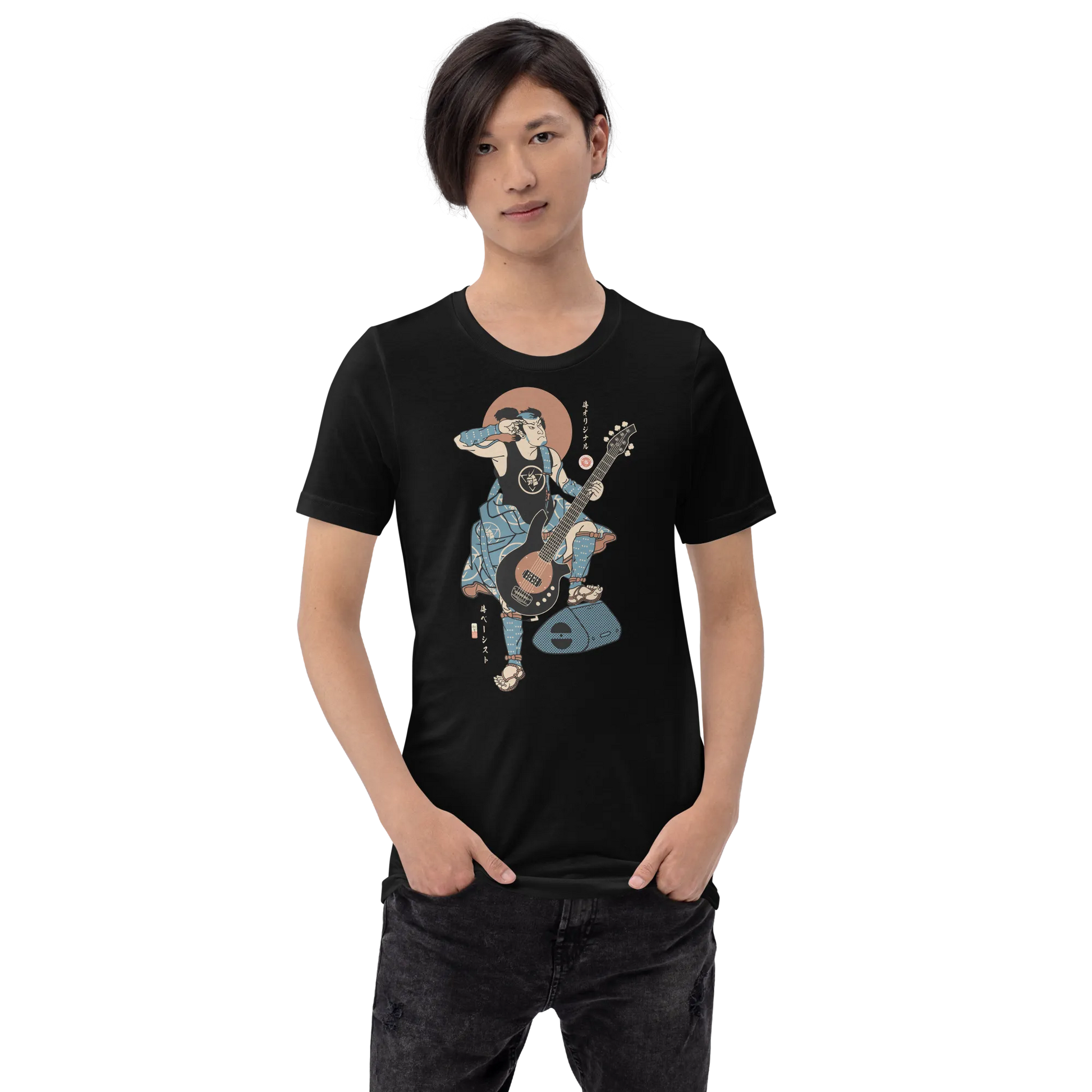 Samurai Bassist Player 6 Music Ukiyo-e Unisex T-Shirt - Samurai Original