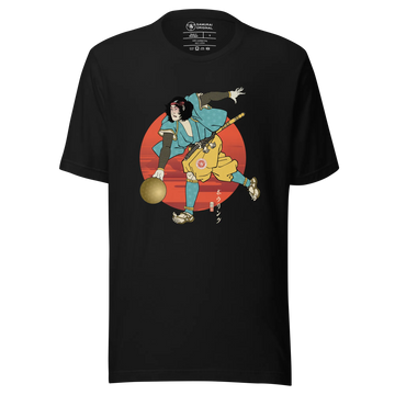 Samurai Play Bowling Ukiyo-e Unisex t-shirt