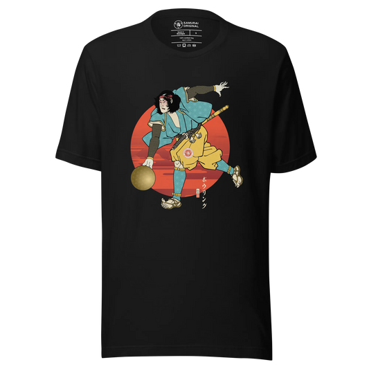 Samurai Play Bowling Ukiyo-e Unisex t-shirt