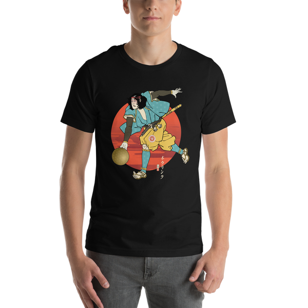 Samurai Play Bowling Ukiyo-e Unisex t-shirt