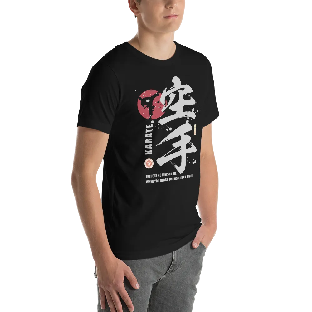 Karate Martial Quote Japanese Kanji Calligraphy Unisex T-Shirt -