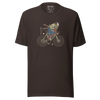 Samurai Bicycle Race Sport Ukiyo-e Unisex T-Shirt - Brown / S