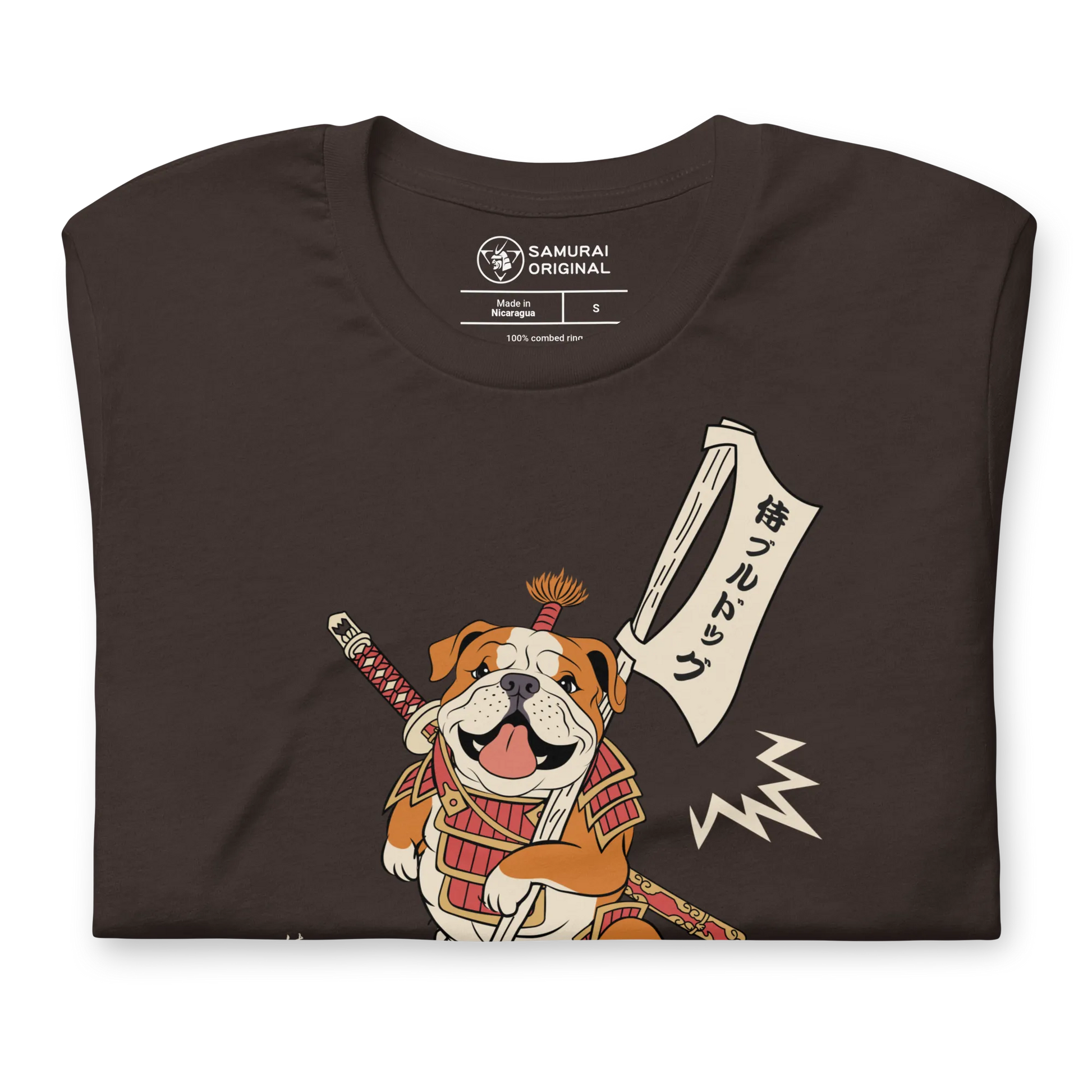 Samurai Bulldog Japanese Ukiyo-e Unisex t-shirt 2 - Samurai Original