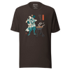 Samurai Beer and BBQ Japanese Ukiyo-e Unisex T-shirt - Brown / S