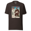 Samurai Hunts Sasquatch Japanese Ukiyo-e Unisex t-shirt - Brown / S