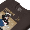 Samurai Drummer Japanese Ukiyo-e Unisex T-shirt 8