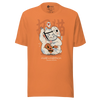 Halloween Cat Maneki Neko & Jason Voorhees Mask Japanese Unisex T-Shirt - Burnt Orange / S