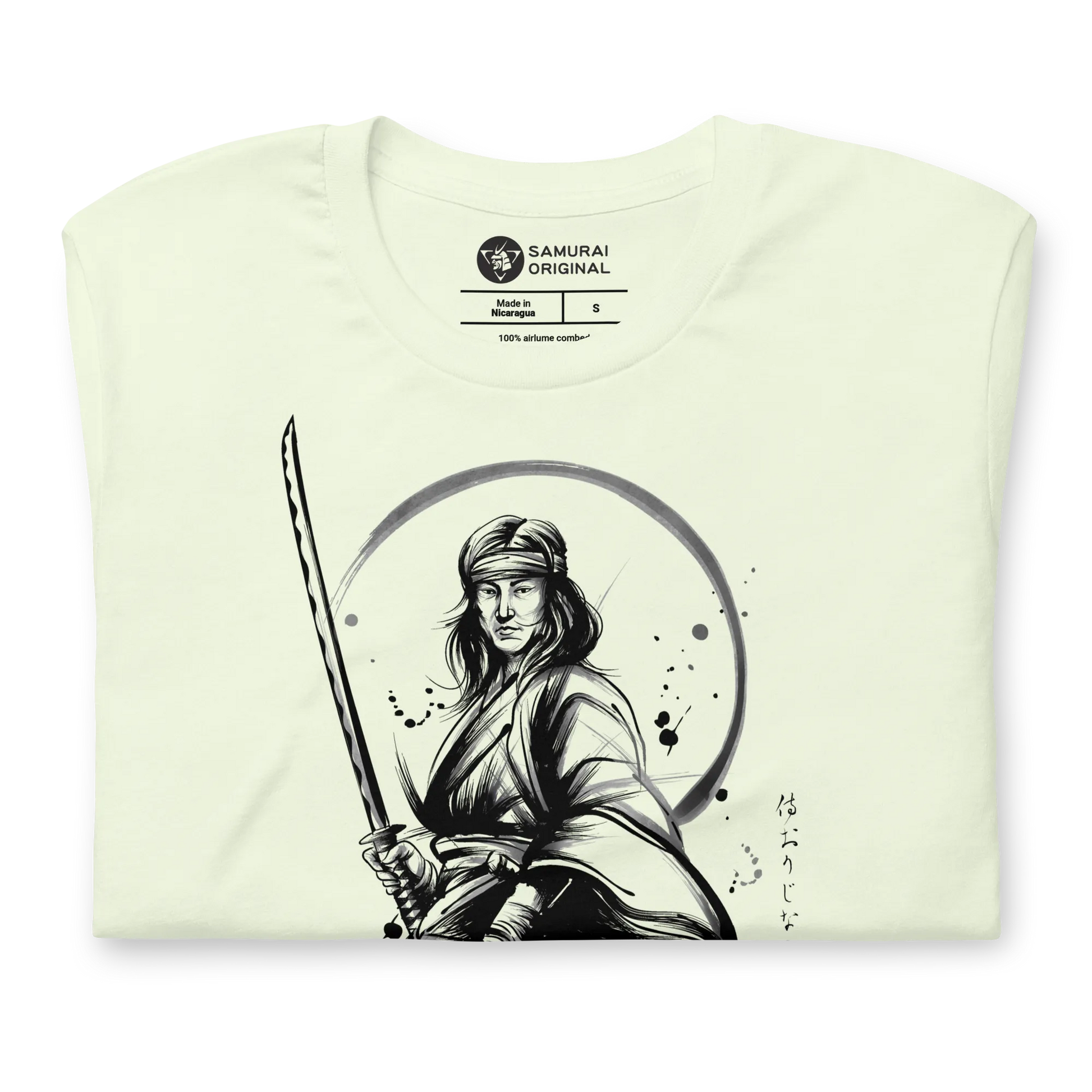 Female Samurai Sumi-e Japanese Ink Unisex T-shirt -