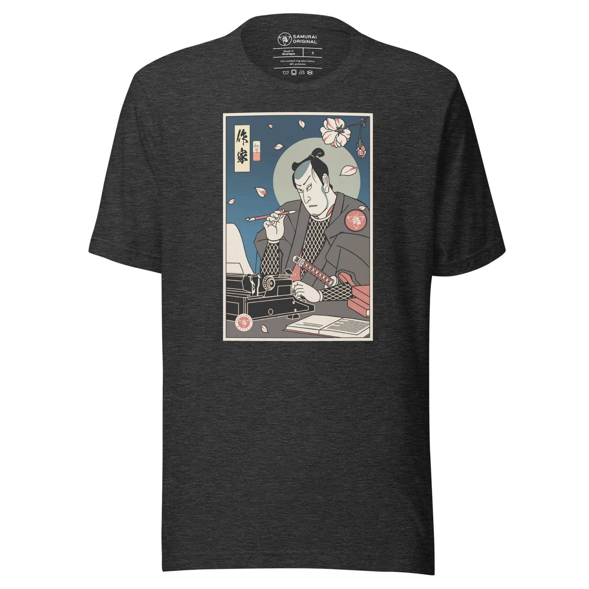 Samurai Writer Book Ukiyo-e Unisex T-Shirt - Samurai Original