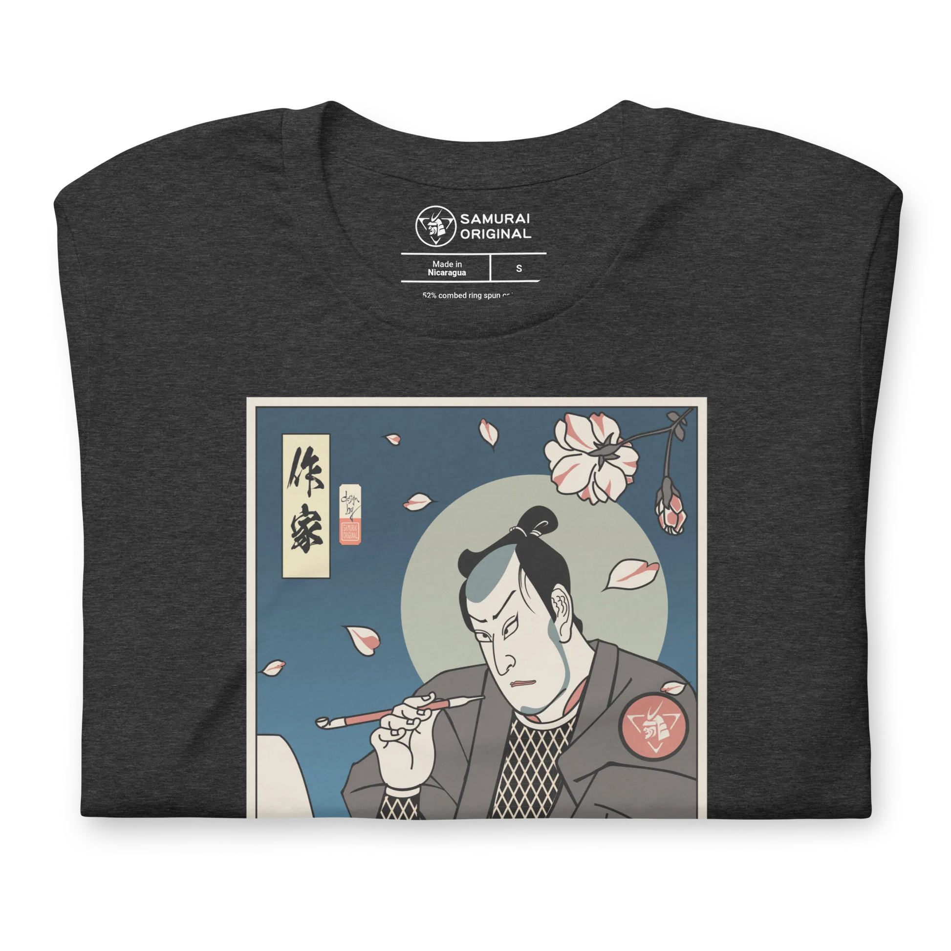 Samurai Writer Book Ukiyo-e Unisex T-Shirt - Samurai Original