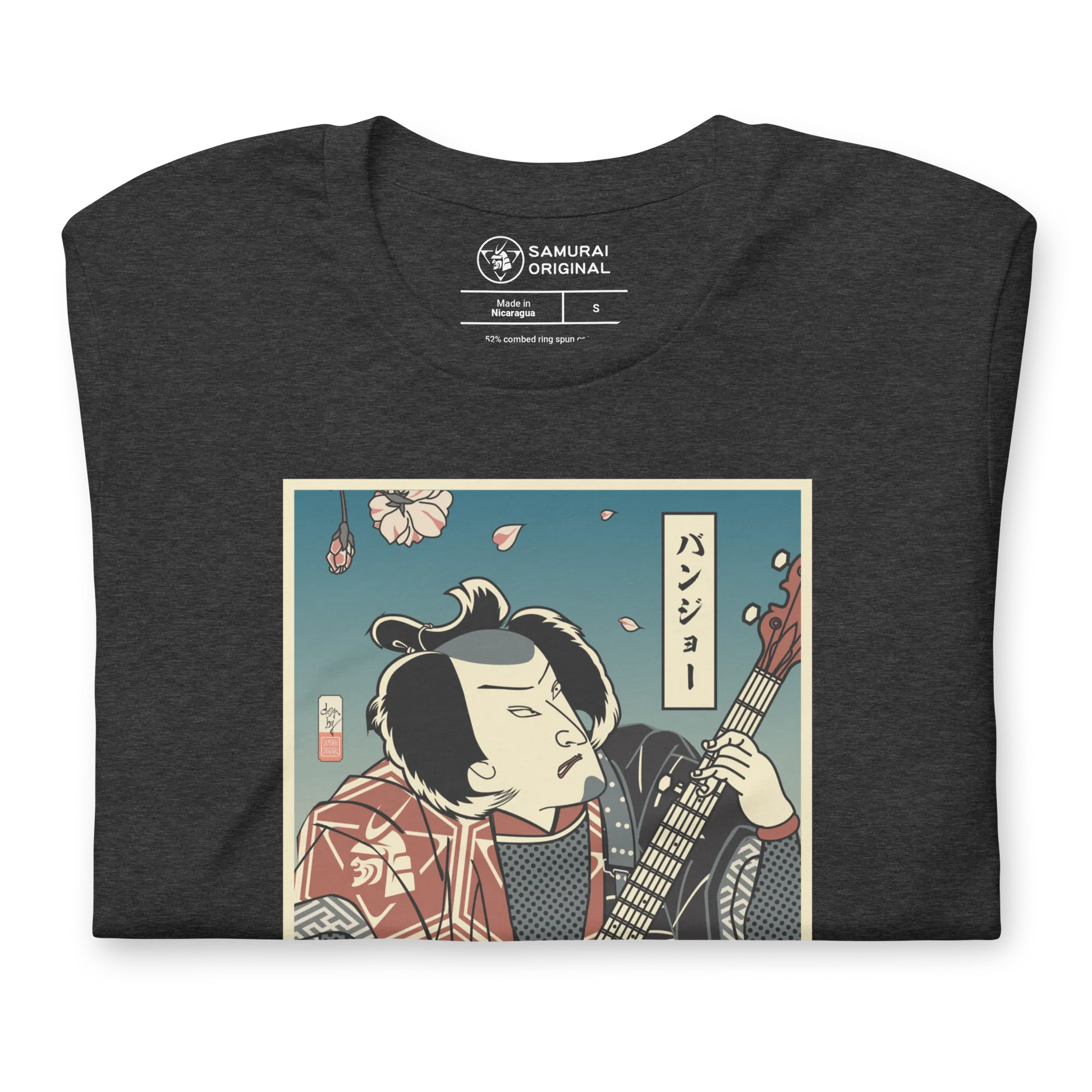 Samurai Banjo Player Music Ukiyo-e Unisex T-Shirt - Samurai Original