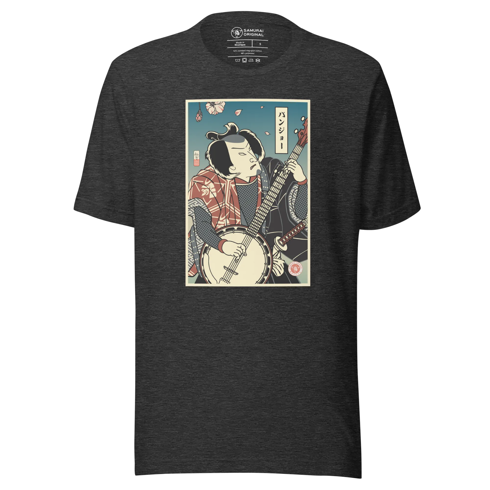 Samurai Banjo Player Music Ukiyo-e Unisex T-Shirt - Samurai Original