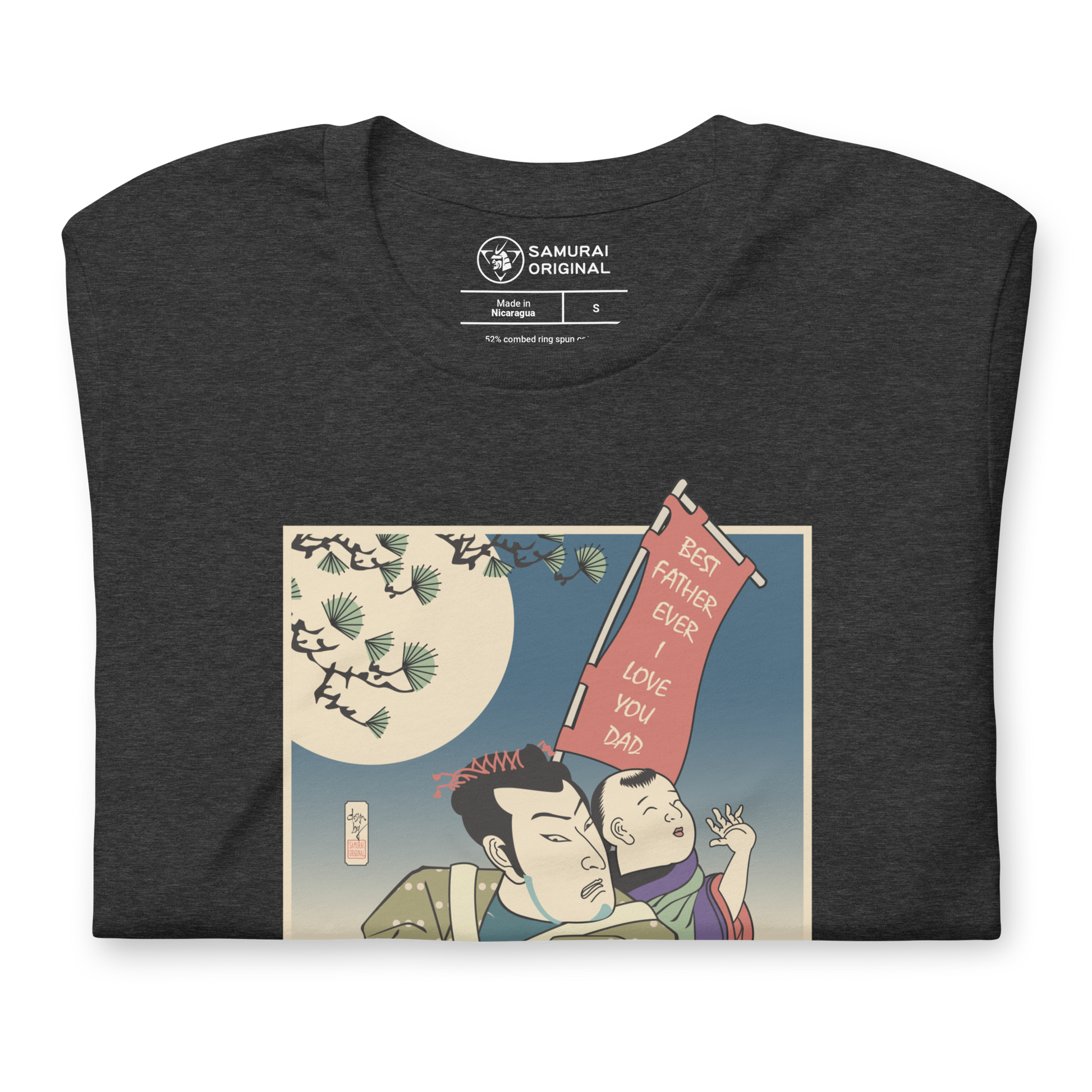 Best Father I Love You Dad Japanese Ukiyo-e Unisex T-Shirt -