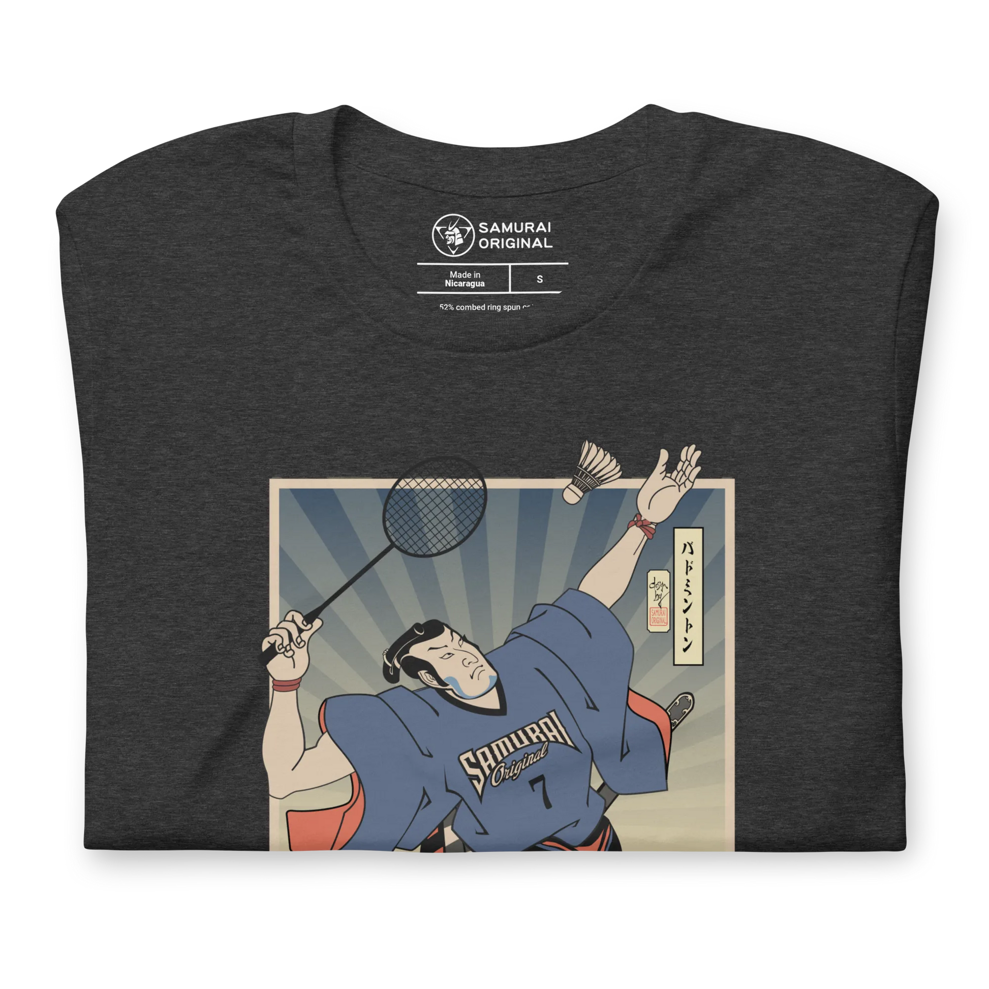 Samurai Badminton Player Sport Ukiyo-e Unisex T-Shirt - Samurai Original