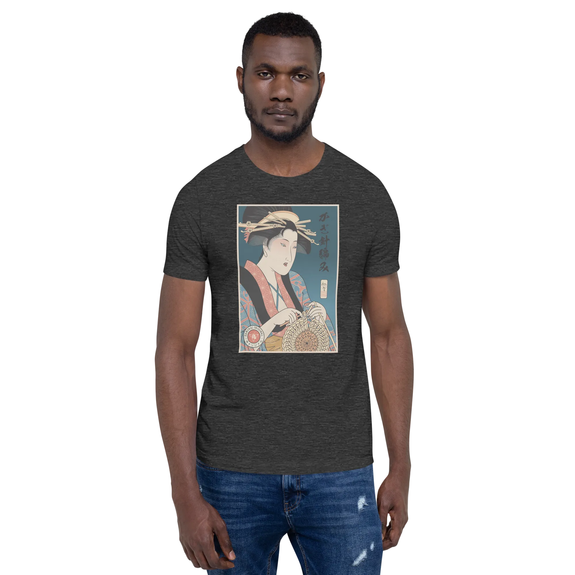 Geisha Crochet Mom Japanese Ukiyo-e Unisex T-Shirt -