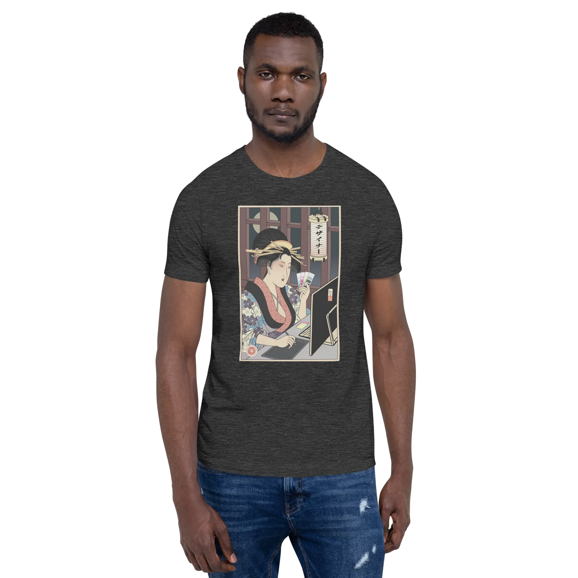 Geisha Design Japanese Ukiyo-e Unisex T-Shirt -