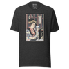 Geisha Design Japanese Ukiyo-e Unisex T-Shirt - Dark Grey Heather / S