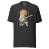 Cat Playing Guitar Funny Japanese Ukiyo-e Unisex T-shirt - Dark Grey Heather / S