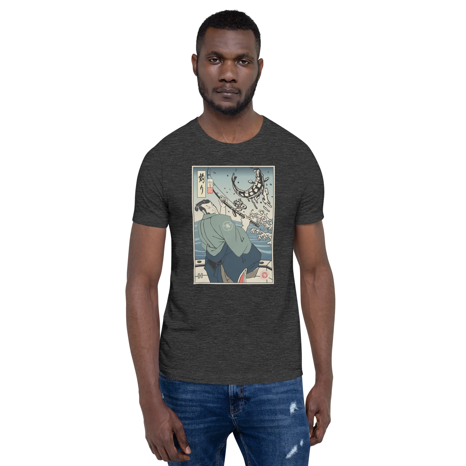 Samurai Fishing 3 Ukiyo-e Unisex T-Shirt - Samurai Original