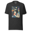 Halloween Samurai Joker Japanese Ukiyo-e Unisex T-Shirt - Dark Grey Heather / S