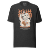 Halloween Cat Maneki Neko & Jason Voorhees Mask Japanese Unisex T-Shirt - Dark Grey Heather / S