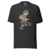 Samurai Bmx Kinkbike Ukiyo-e Unisex T-Shirt - Dark Grey Heather / S