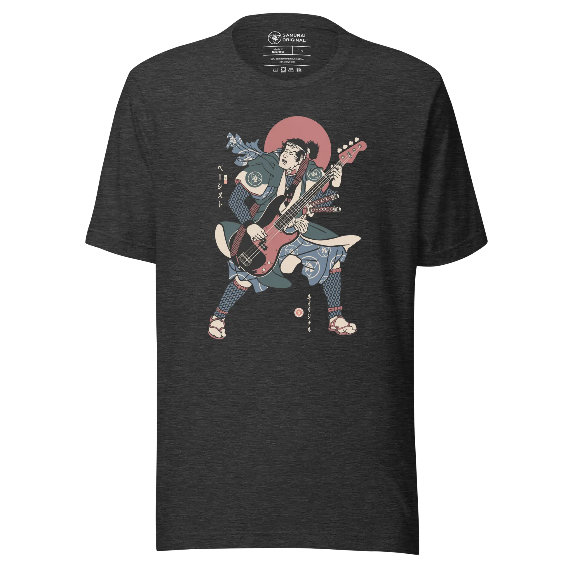 Samurai Bassist Player 4 Music Ukiyo-e Unisex T-Shirt - Samurai Original