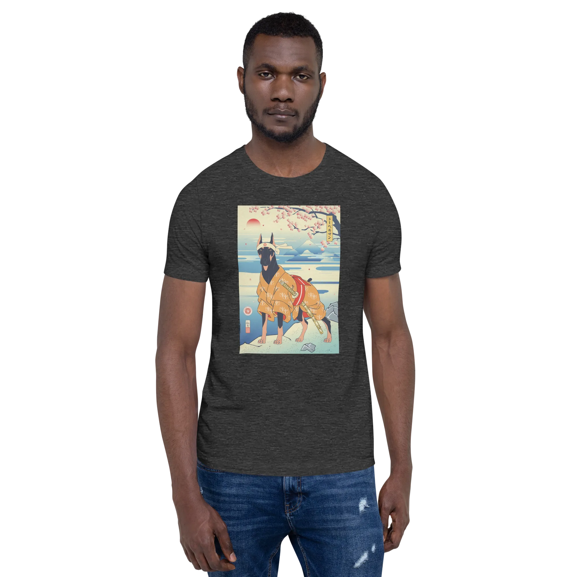 Dog Doberman Pinscher Japanese Ukiyo-e Unisex T-Shirt -